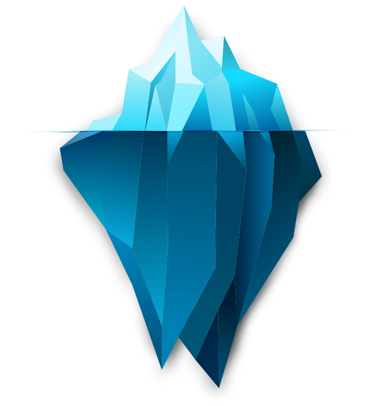 Compact Premium UI UX Iceberg Model